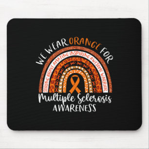 Tapis De Souris Sclérose Sensibilisation Nous Portons Orange Ms Ra