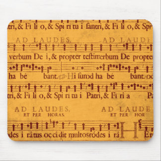 Tapis De Souris Score grégorien de musique de chant