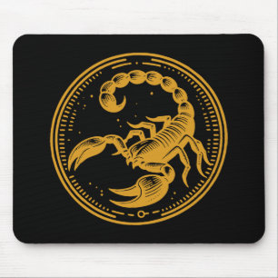 Tapis De Souris Scorpion Jaune Astrologie Signe du zodiaque Scorpi