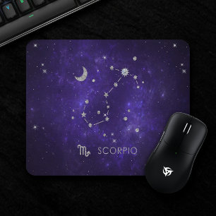 Tapis De Souris Scorpion violet zodiaque   Horoscope d'astrologie