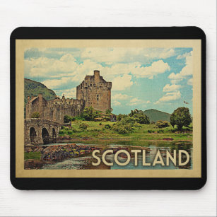 Tapis De Souris Scotland Mouse Pad Castle Vintage voyage