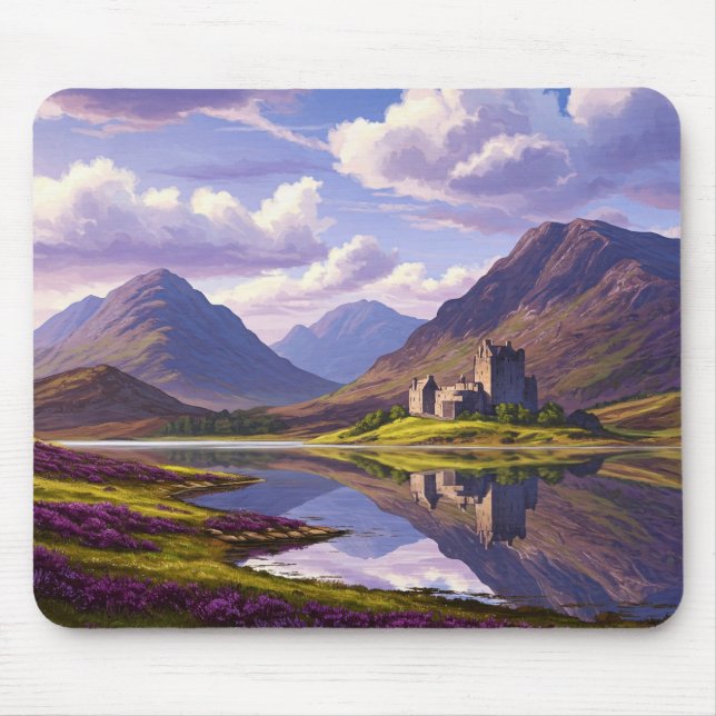 Tapis De Souris Scotland Scottish Highlands Castle Travel (Devant)