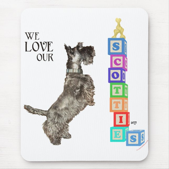 Tapis De Souris Scottie reçoit un prix (Devant)