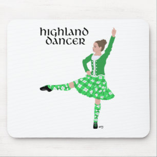 Tapis De Souris Scottish Highland Dancer Green