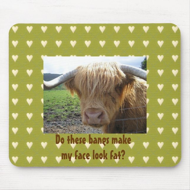 Tapis De Souris Scottish Highlands Steer Humour - Mousepad (Devant)