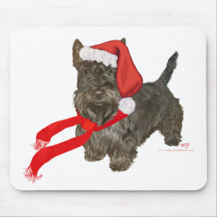 Tapis De Souris Scottish Terrier est l'assistant du Père Noël