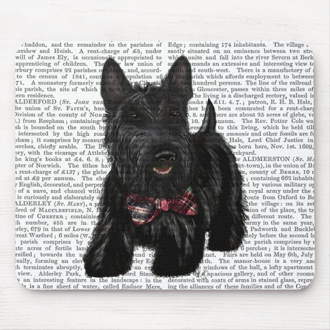 Tapis De Souris Scottish Terrier et Bow (Devant)