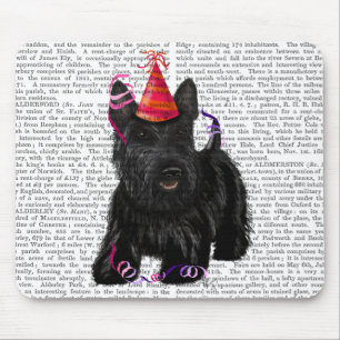 Tapis De Souris Scottish Terrier et Casquette de fête