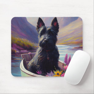 Tapis De Souris Scottish Terrier sur une pagaie : une aventure Pit