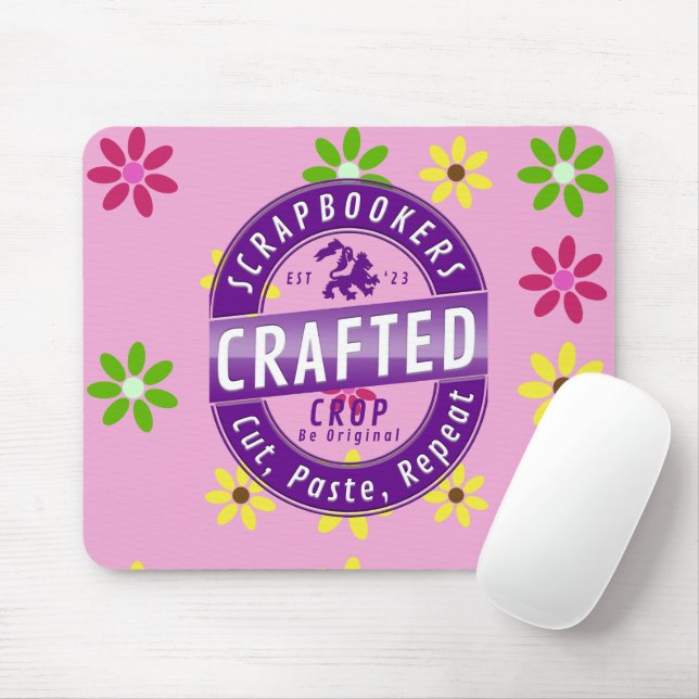 Tapis De Souris Scrapbookers - Couper, coller et répéter (Avec souris)