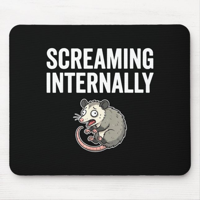 Tapis De Souris Screaming Internally Funny Ossum Anxiety Meme  (Devant)