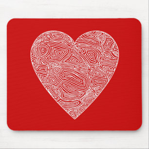 Tapis De Souris Scribble Heart Mousepad