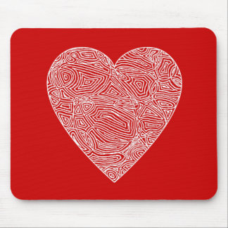 Tapis De Souris Scribble Heart Mousepad
