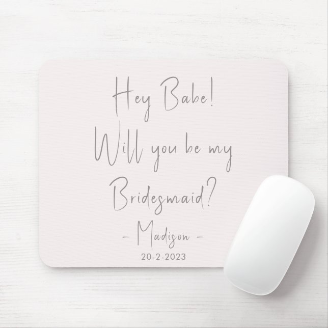 Tapis De Souris Script de proposition de demoiselle d'honneur mini (Avec souris)