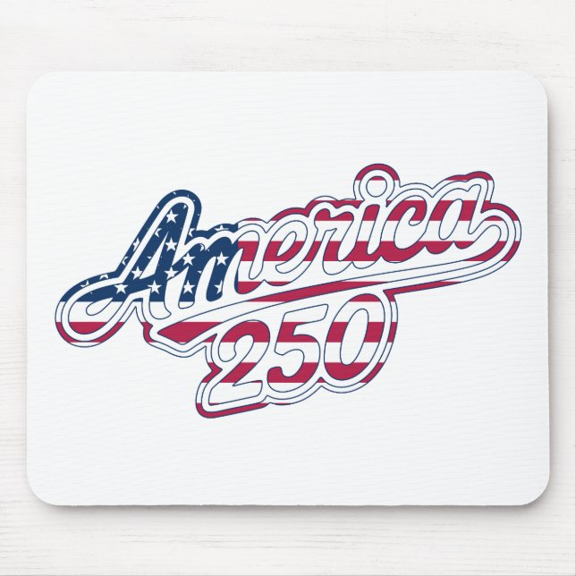 Tapis De Souris Script Drapeau Semiquincentenaire America 250 (Devant)