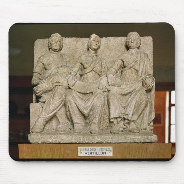 Tapis De Souris Sculpture votive d'une divinité triple de mère (Devant)