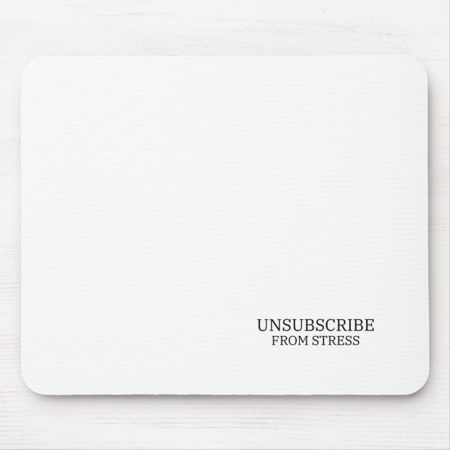 Tapis De Souris Se désabonner du bureau typographique de stress (Devant)