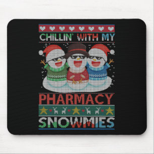 Tapis De Souris Se détendre avec mon Pharmacie Tech Snowmies Pharm