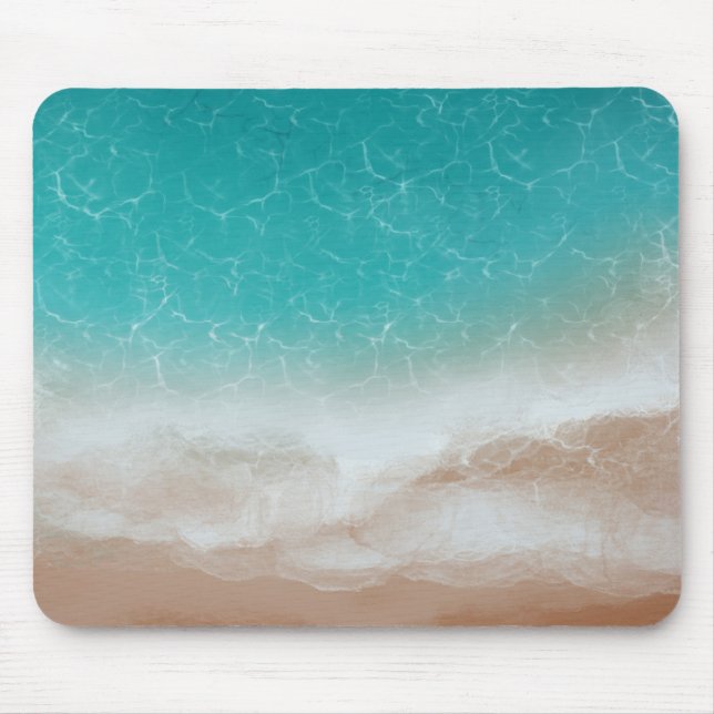Tapis De Souris Sea and Beach from Above Cool Abstract Art (Devant)