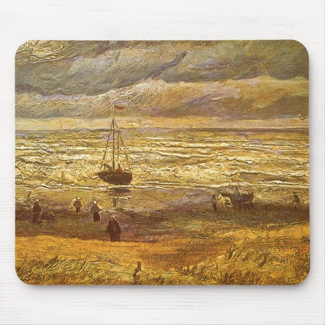 Tapis De Souris Sea at Scheveningen by Vincent van Gogh (Devant)