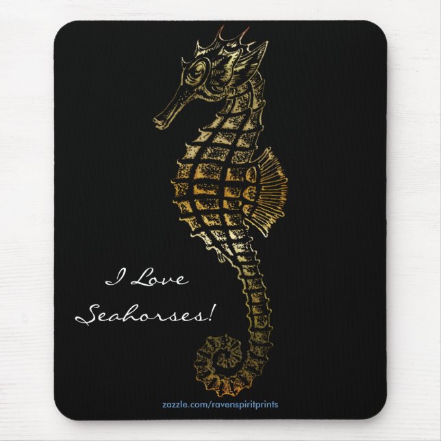 Tapis De Souris SEA-HORSE 3D Metallic Art Mousepad (Devant)