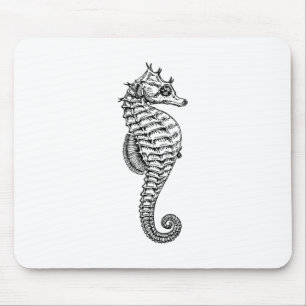 Tapis De Souris Sea Horse - Dessin - Seahorse - Vie maritime