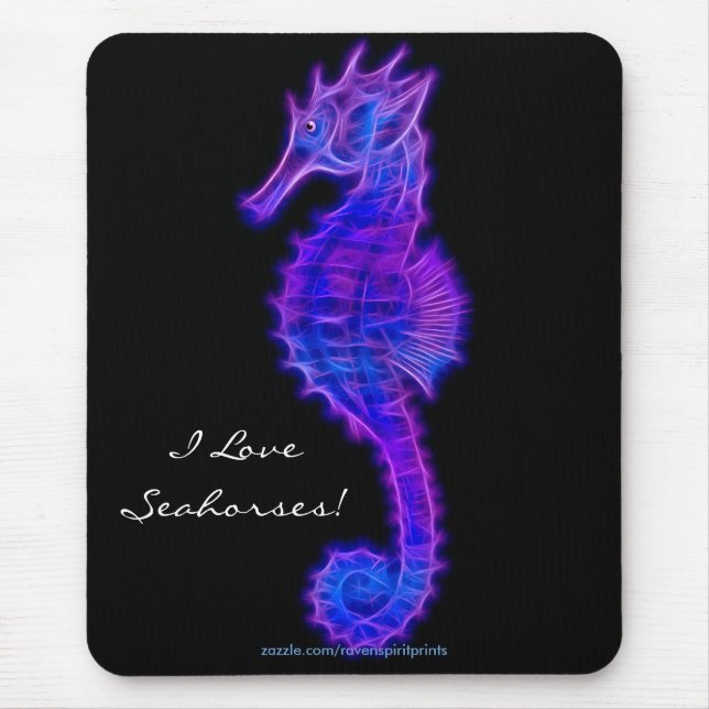 Tapis De Souris SEA-HORSE Fractal Art Mousepad (Devant)