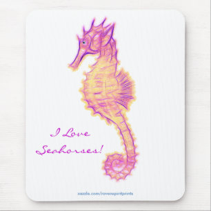 Tapis De Souris SEA-HORSE (Rose & Golds) Mousepad