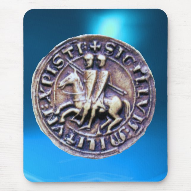 Tapis De Souris SEAL OF THE KNIGHTS TEMPLAR blue (Devant)