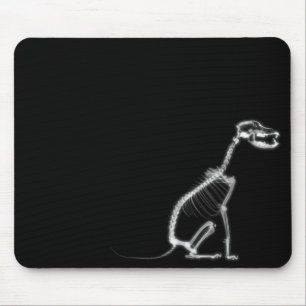 TAPIS DE SOURIS SÉANCE DE SQUELETTE DE CHIOT DE RAYON X - B&W
