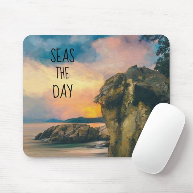 Tapis De Souris Seas Day Inspirational Quote Pad de souris (Avec souris)