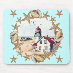 Tapis De Souris Seashell Lighthouse