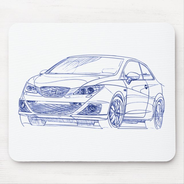 Tapis De Souris Seat Ibiza franc 2010 (Devant)
