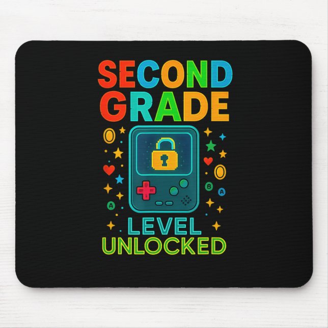 Tapis De Souris Second Grade Level Unlocked Gamer Ck To School Con (Devant)
