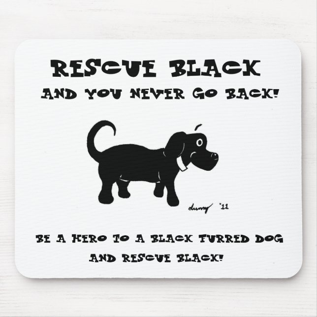 Tapis De Souris Secourir Chiens noirs Mousepad (Devant)