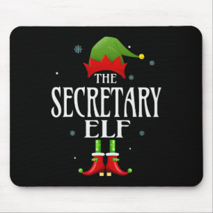 Tapis De Souris Secrétaire Elf Xmas Famille Correspondante Noël