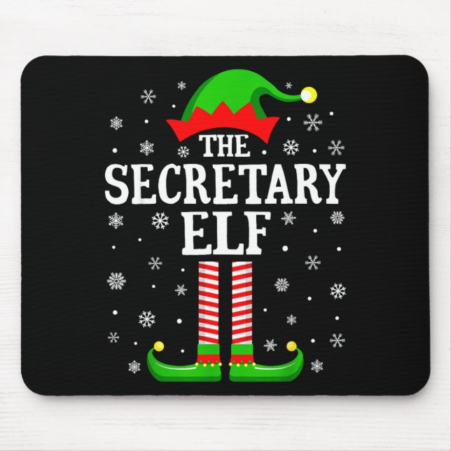 Tapis De Souris Secretary Elf Funny Christmas Family Matching  (Devant)