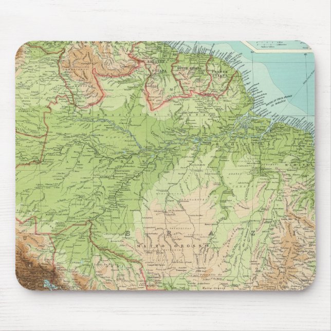 Tapis De Souris Section nord de l'Amérique du Sud (Devant)