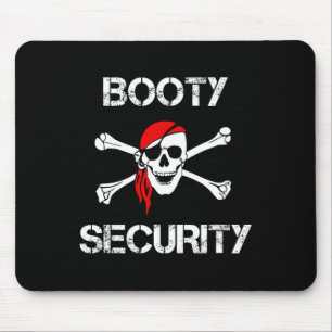 Tapis De Souris Sécurité des fesses Crâne drôle de pirate Vêtement