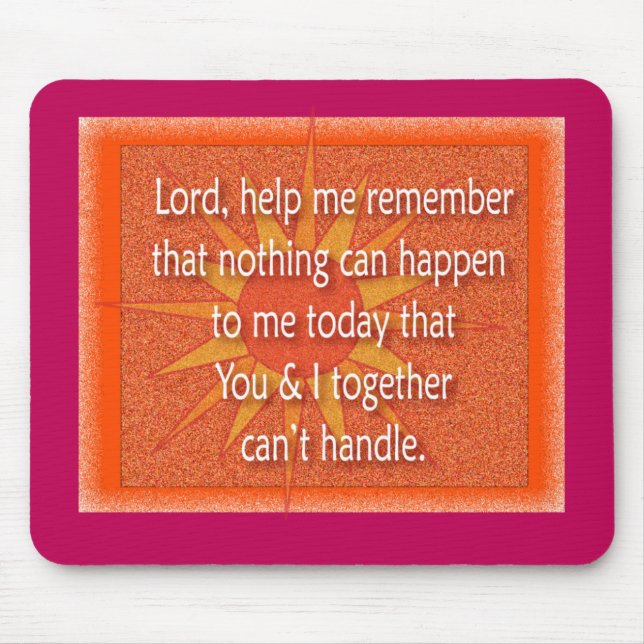 Tapis De Souris Seigneur aide-moi à me souvenir (Devant)