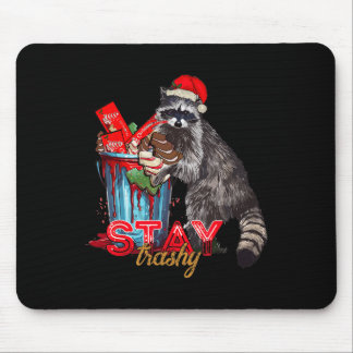 Tapis De Souris Séjour Trashy Christmas Raccoon Funny Matching Fam