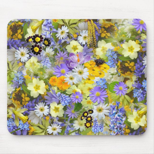 Tapis De Souris Sélection des fleurs de printemps (Devant)