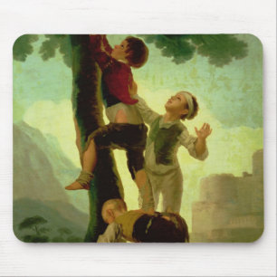 Tapis De Souris S'élever de garçons de Francisco Jose de Goya y