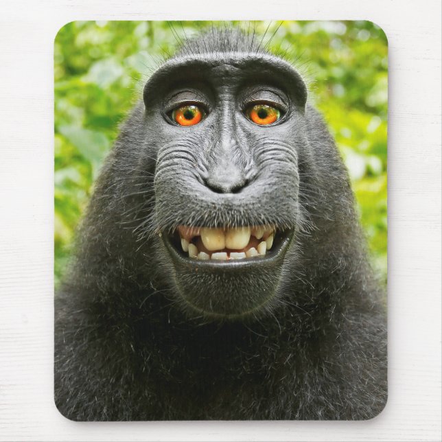 Tapis De Souris Selfie de singe (Devant)