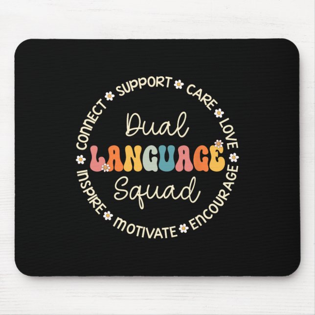 Tapis De Souris Semaine d'appréciation de l'équipe de langue doubl (Devant)