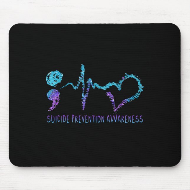Tapis De Souris Semaine de sensibilisation à la prévention du suic (Devant)