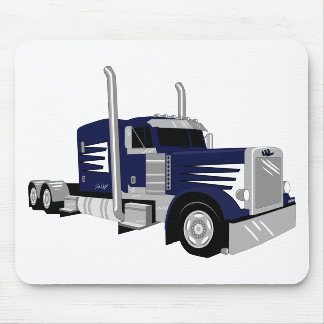 Tapis De Souris Semi Camion bleu foncé (Devant)