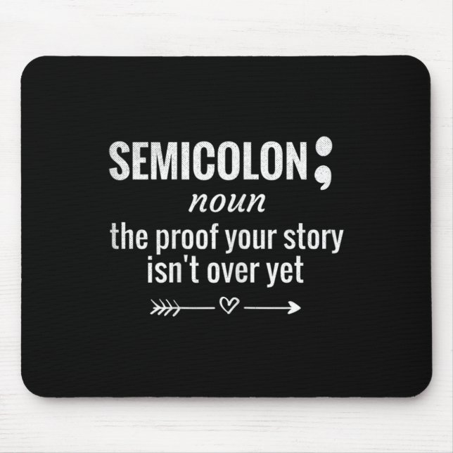 Tapis De Souris Semicolon Définition Sensibilisation Semicolon Sui (Devant)