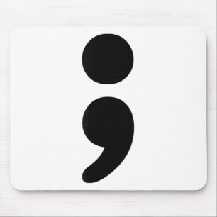 Tapis De Souris Semicolon Mois de sensibilisation à la santé menta