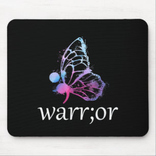 Tapis De Souris Semicolon papillon guerrier Prévention du suicide
